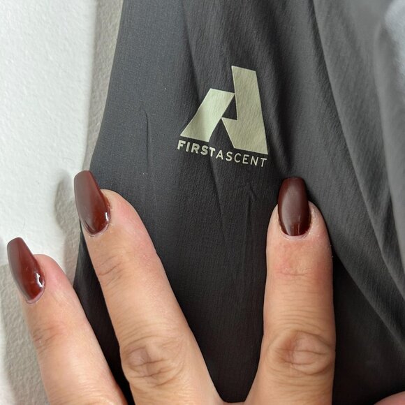 Eddie Bauer First Ascent Jacket Womens Medium Gray Red Hooded Insulated Full Zip - Picture 7 of 11